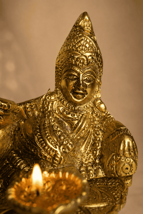 Kubera Deepam | Brass Kubera with Diya for Wealth & Debt Removal